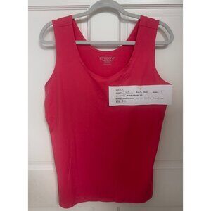 Chico’s Bright Pink Tank Top XL Sleeveless Stretch Shell